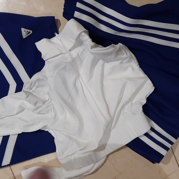 GENUINE VARSITY PROFESSIONAL CHEERLEADING SEXY MAPLE LEAFS UNIFORM BLUE WHITE XS - Picture 4 of 9